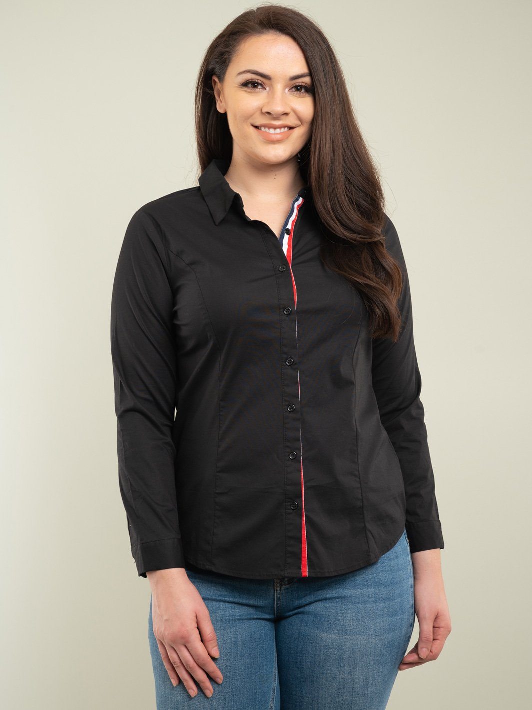 PLUS SIZE BUTTON UP TOP