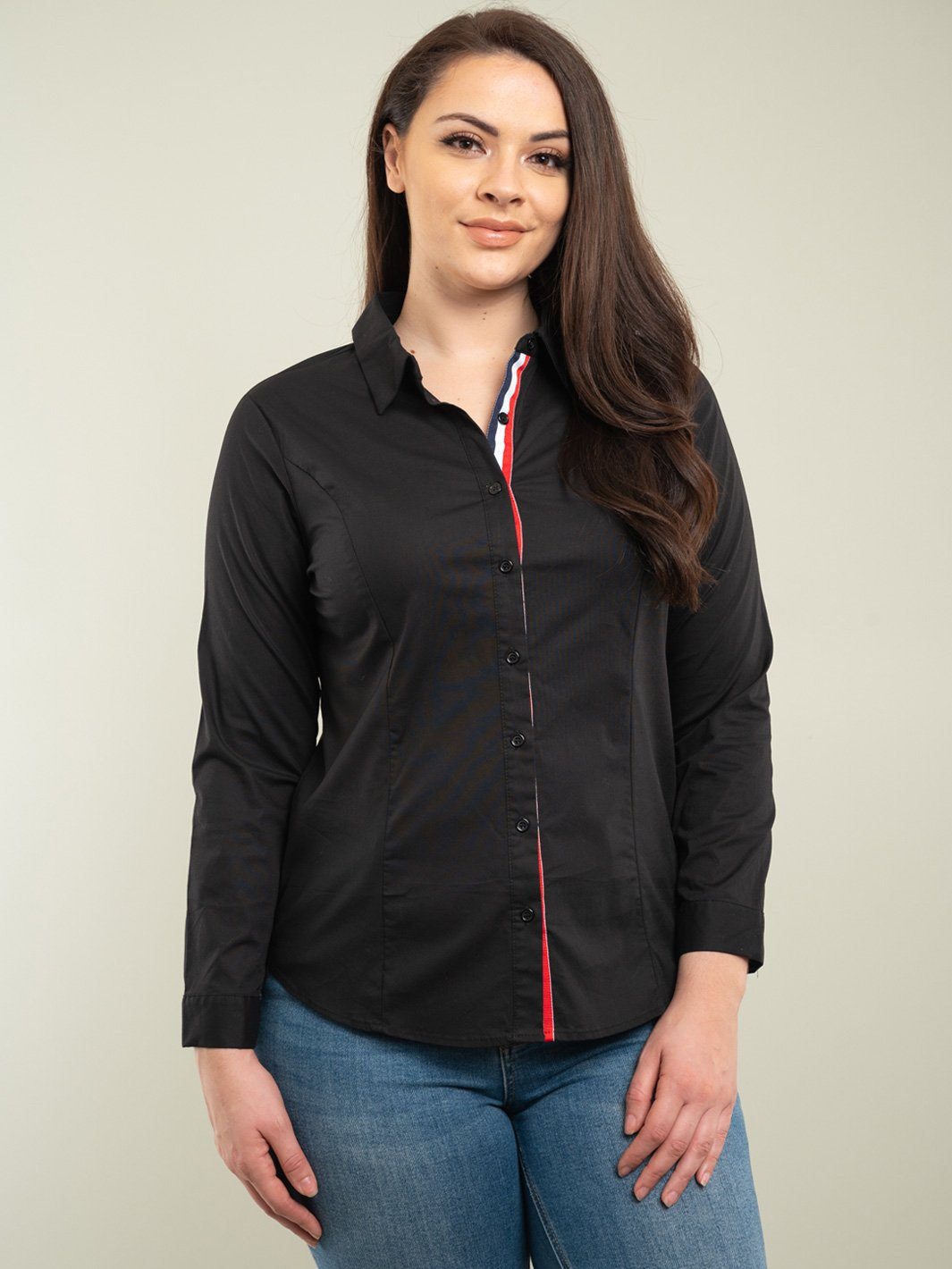 PLUS SIZE BUTTON UP TOP