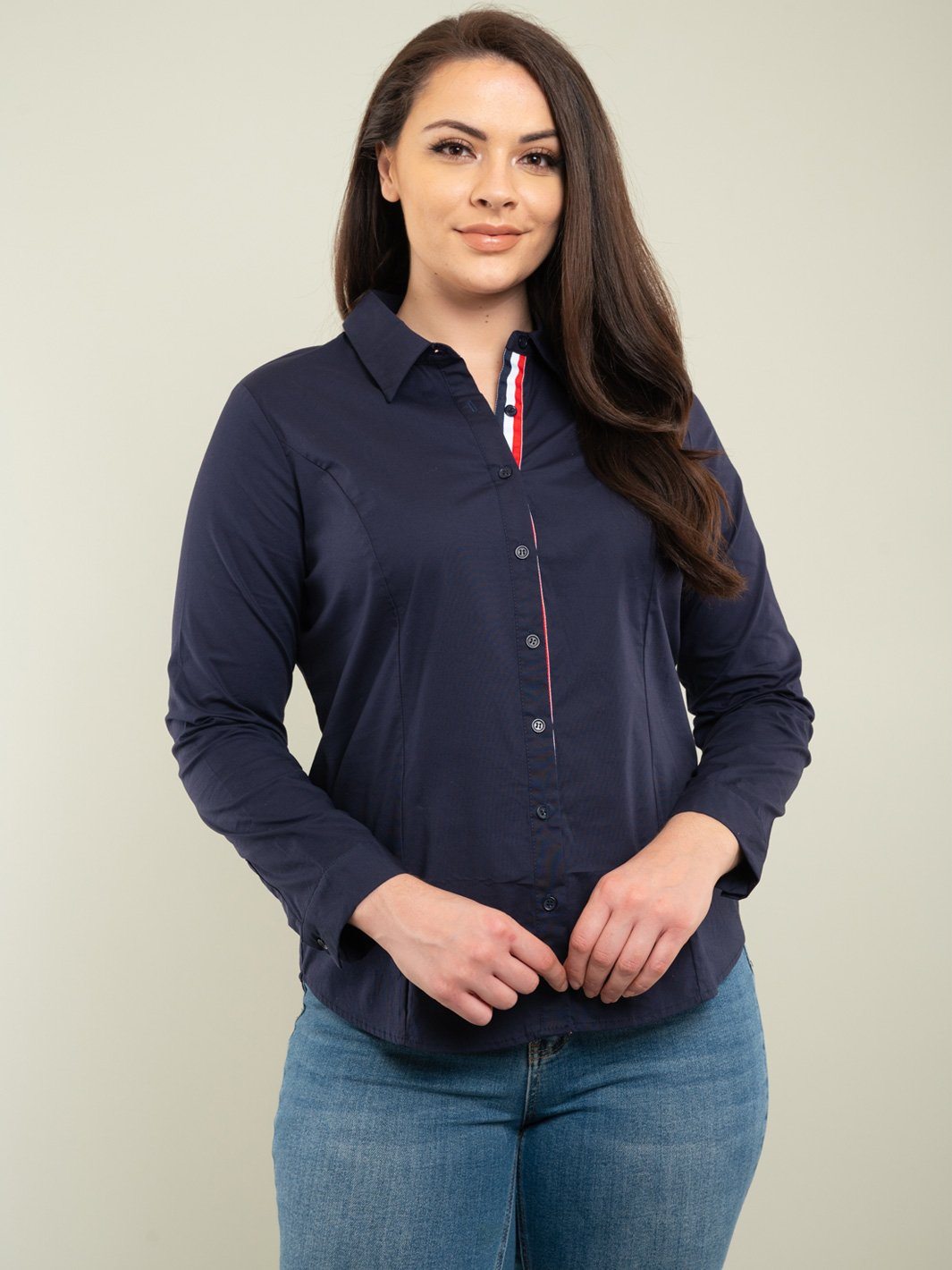 PLUS SIZE BUTTON UP TOP