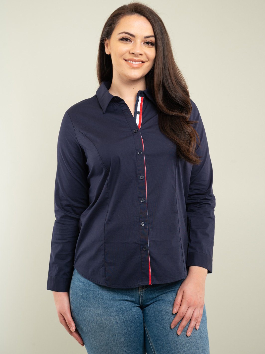 PLUS SIZE BUTTON UP TOP