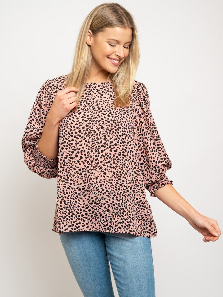 WOMEN'S ANIMAL PRINT TOP