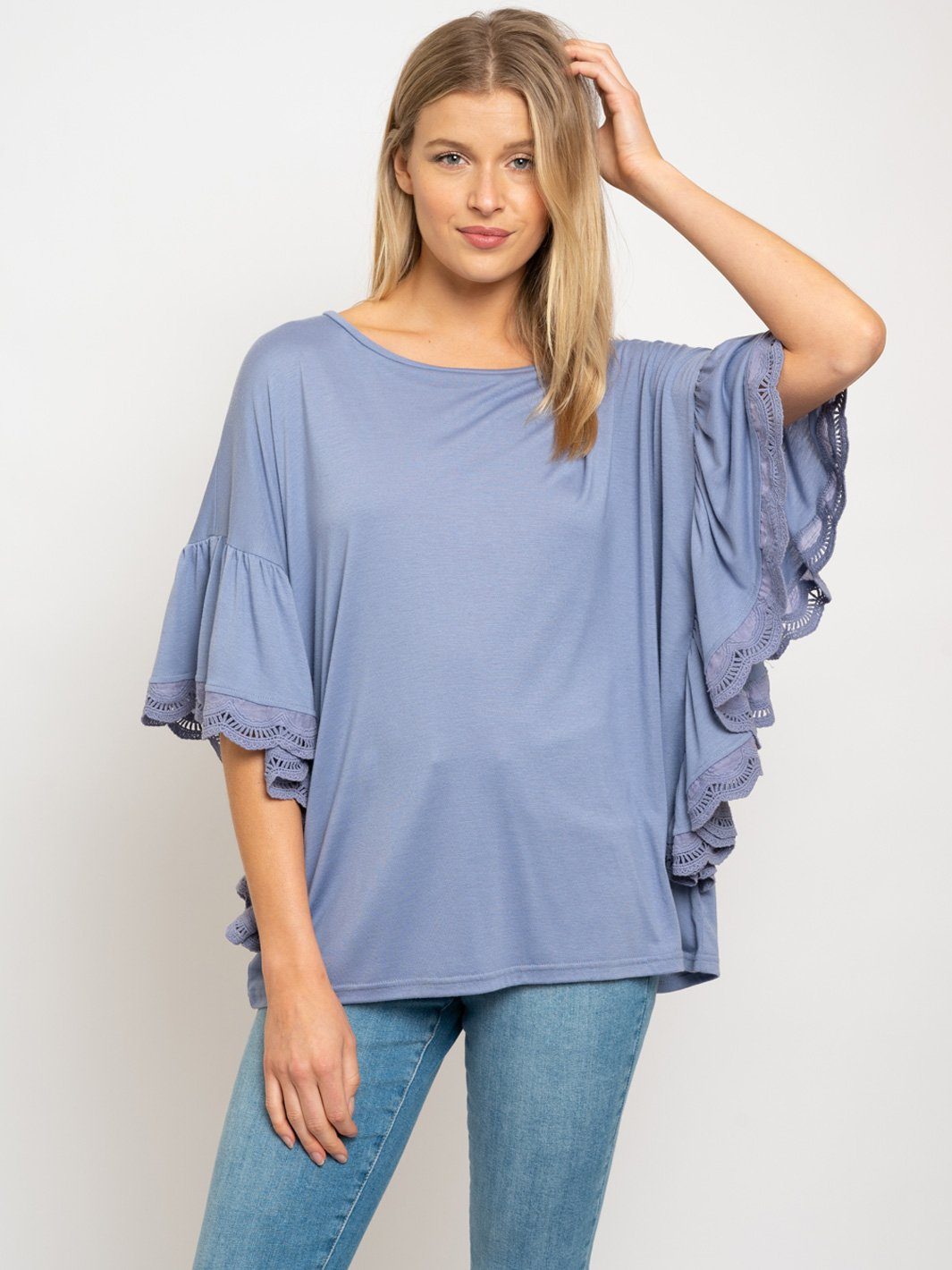 WOMEN'S DRAPE TUNIC TOP