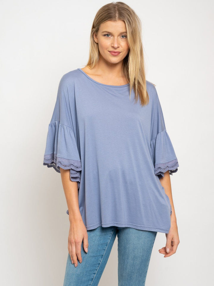 WOMEN'S DRAPE TUNIC TOP