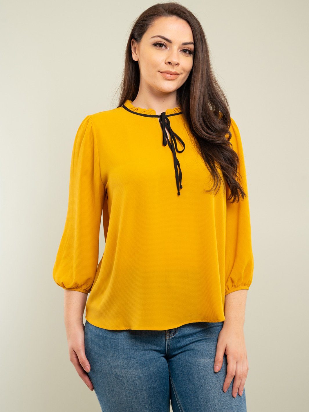 PLUS SIZE 3/4 SLEEVE TOP