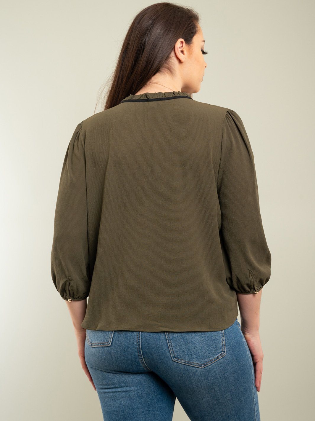 PLUS SIZE 3/4 SLEEVE TOP