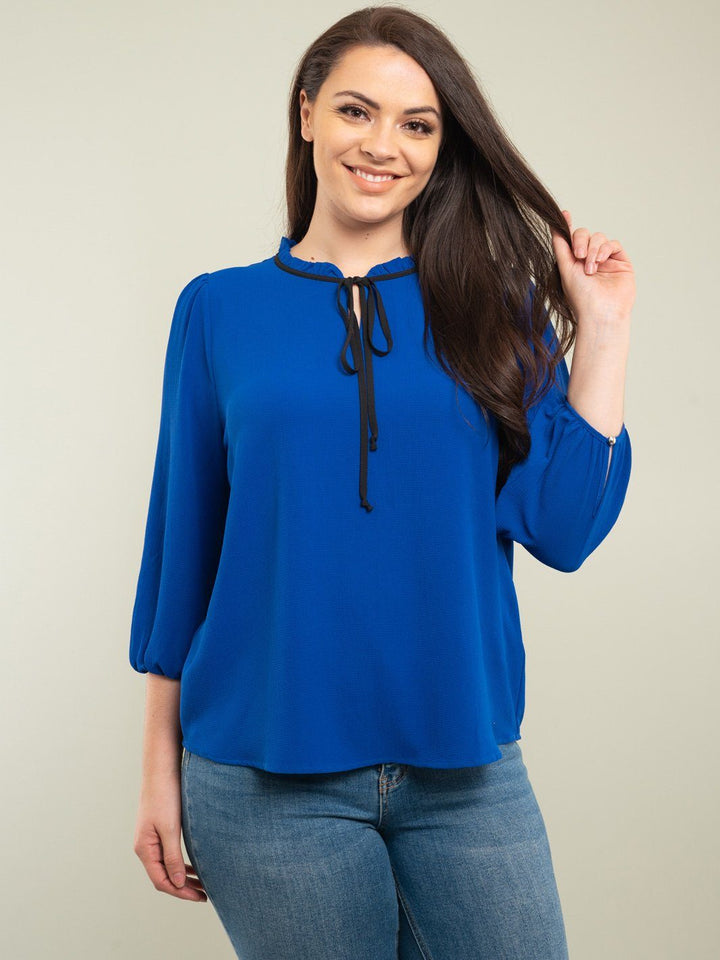 PLUS SIZE 3/4 SLEEVE TOP