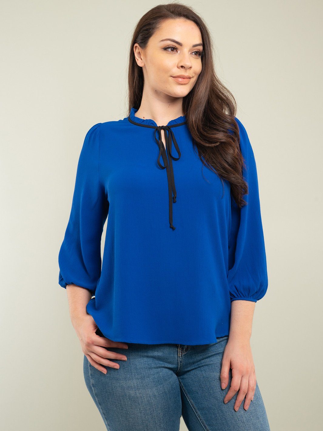 PLUS SIZE 3/4 SLEEVE TOP