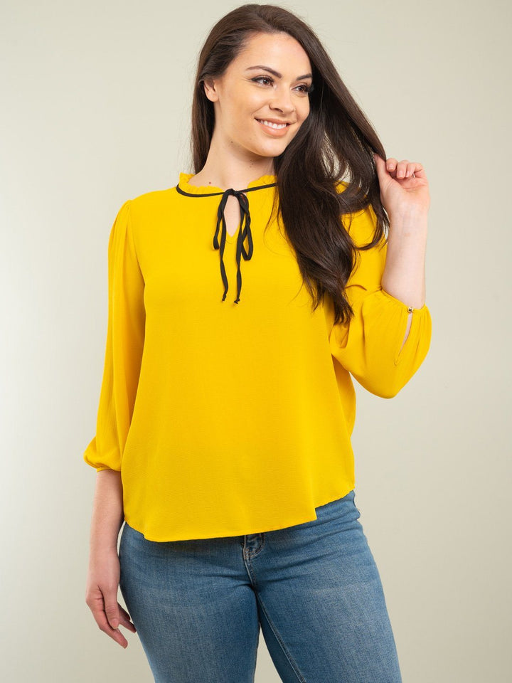 PLUS SIZE 3/4 SLEEVE TOP