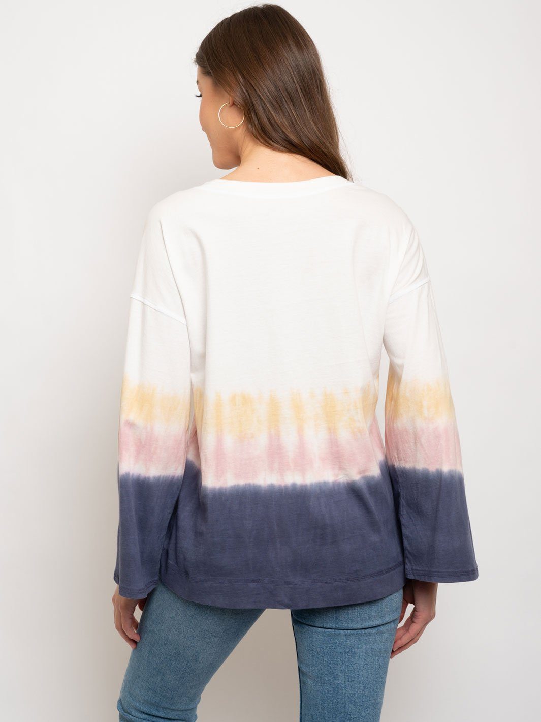 WOMEN'S LONG SLEEVE TIE DYE TOP