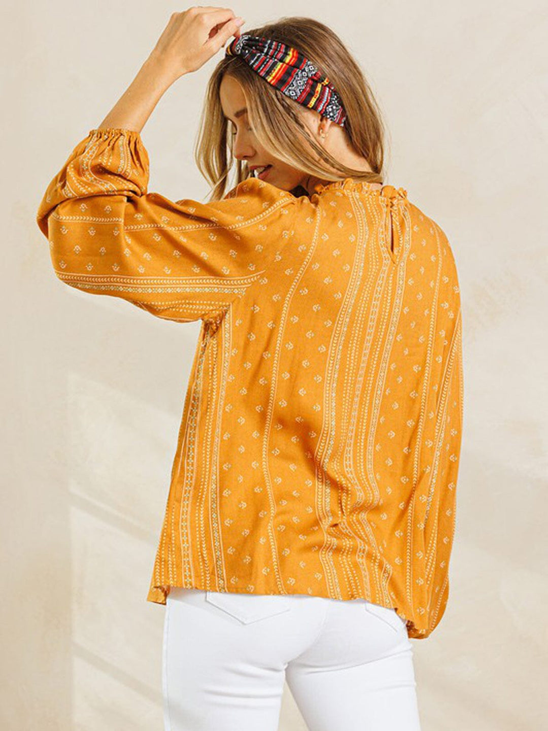 WOMEN'S LONG SLEEVE MOCK NECK TUNIC TOP