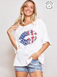 WOMEN'S SHORT SLEEVE GRAPHIC TOP