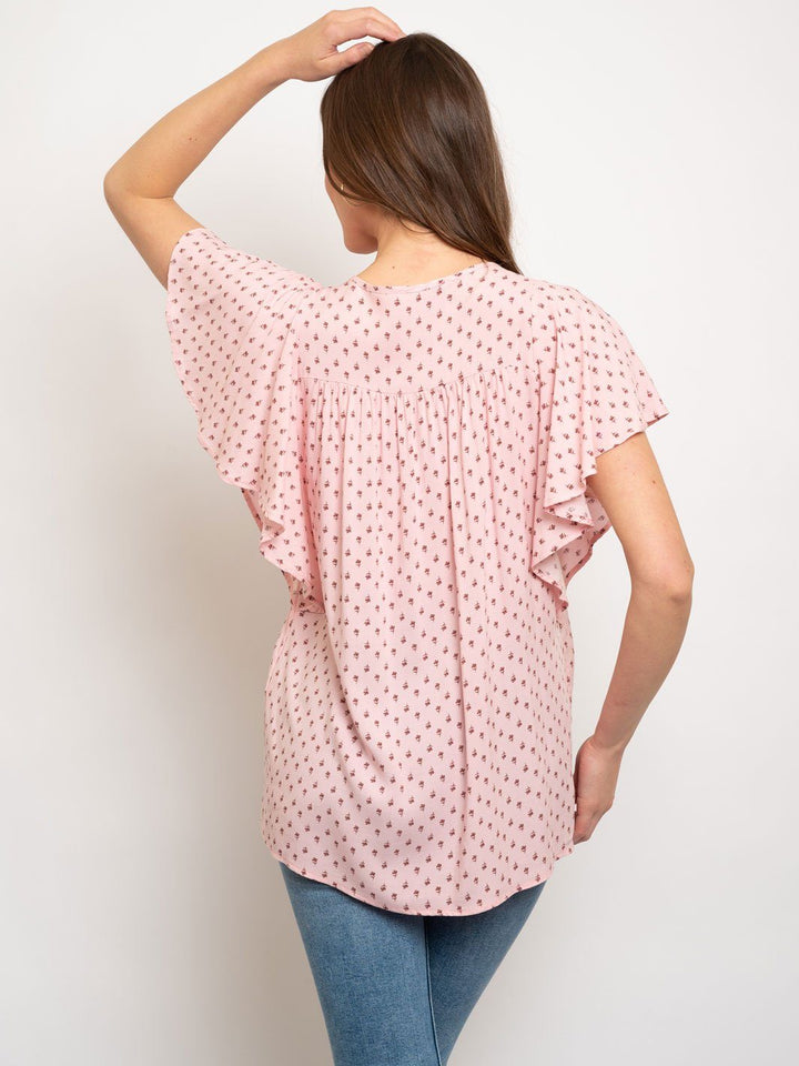 WOMEN'S PINK FLORAL TOP