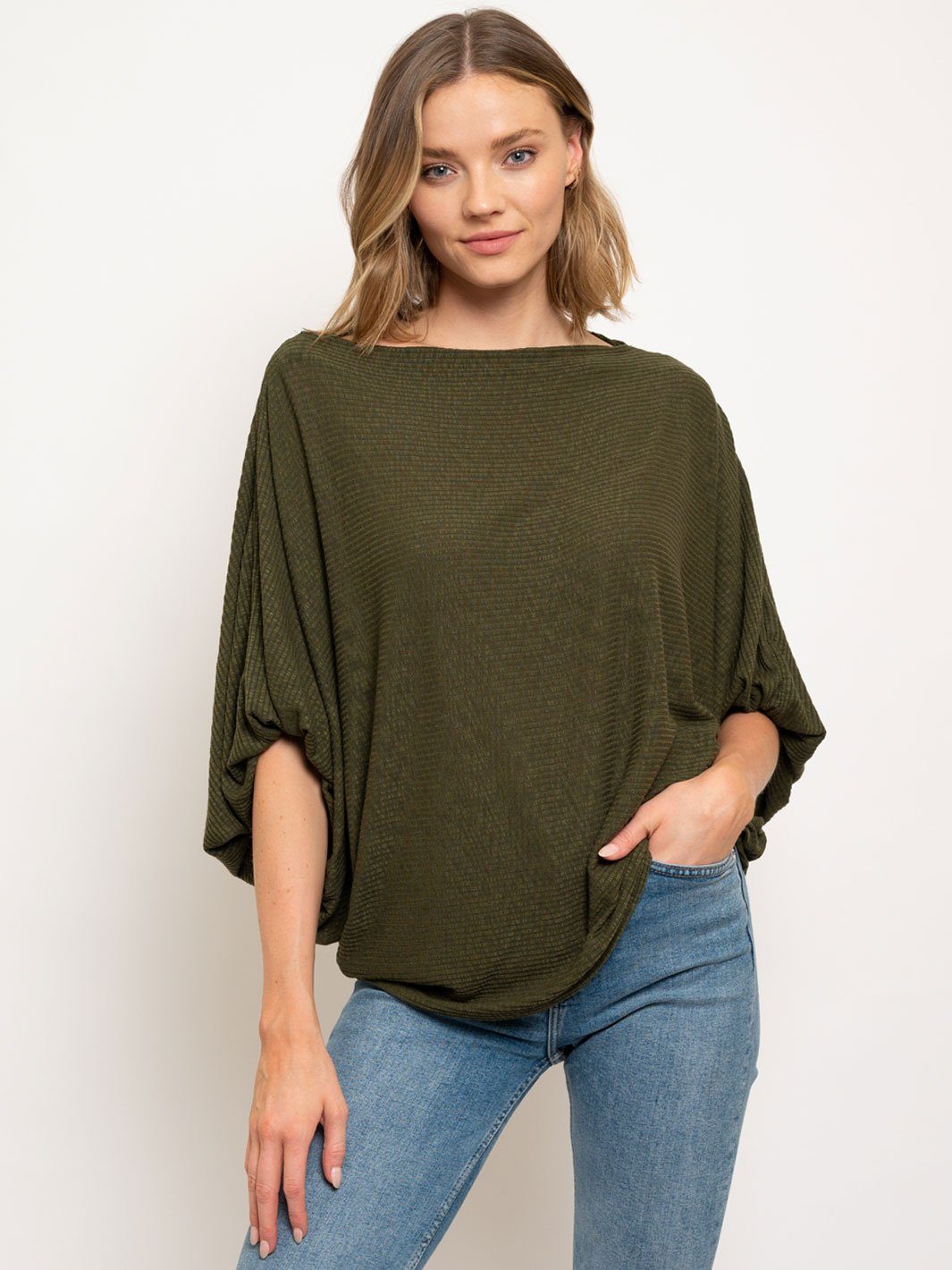 WOMEN'S 3/4 SLEEVES TUNIC TOP
