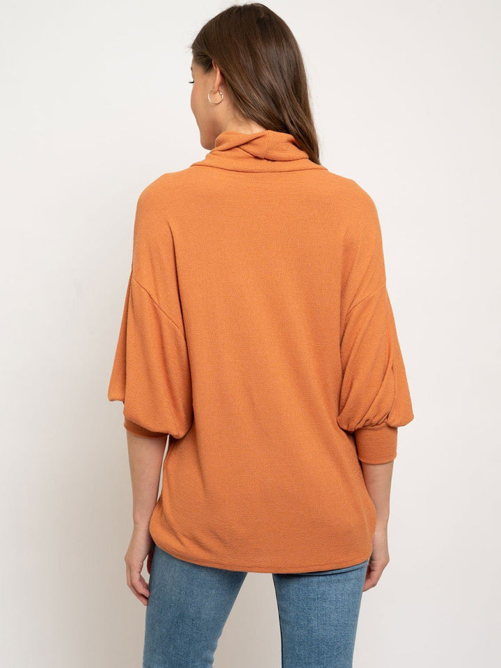 WOMEN'S TURTLE NECK TUNIC TOP