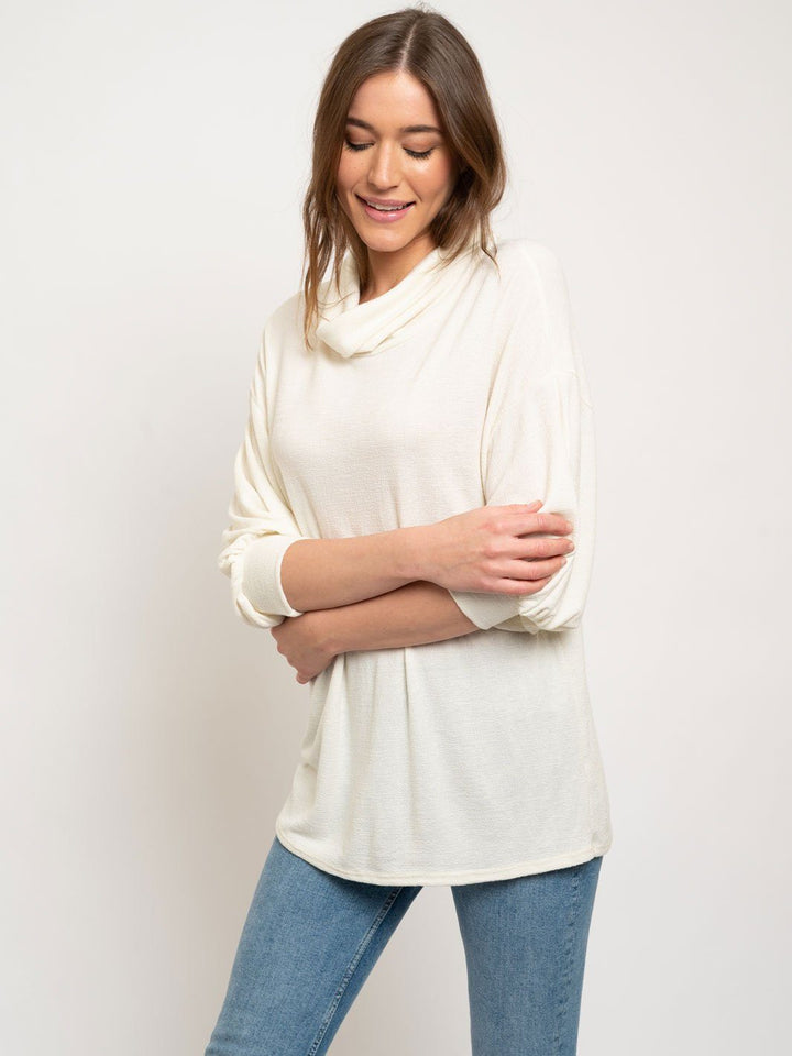 WOMEN'S TURTLE NECK TUNIC TOP