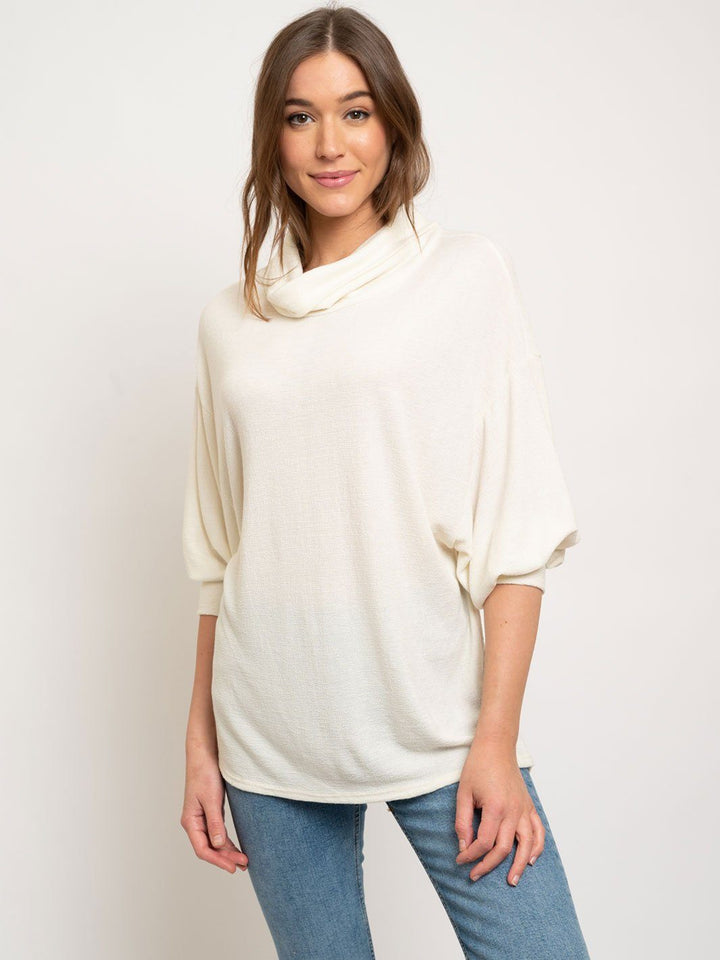 WOMEN'S TURTLE NECK TUNIC TOP