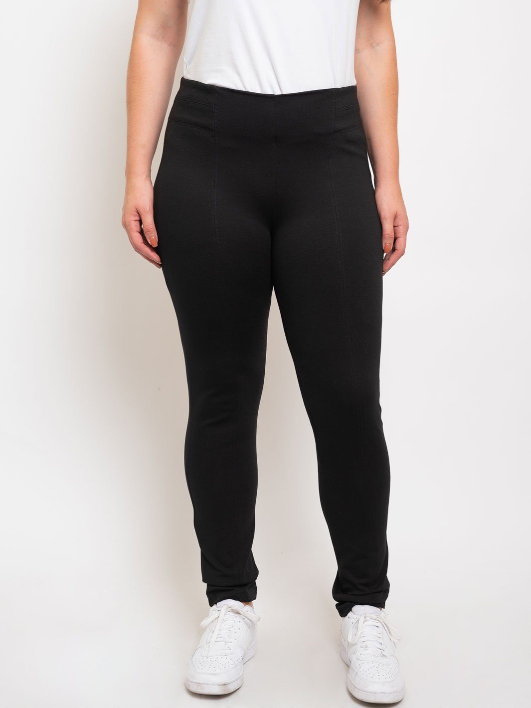 PLUS SIZE BLACK PONTIE PANTS