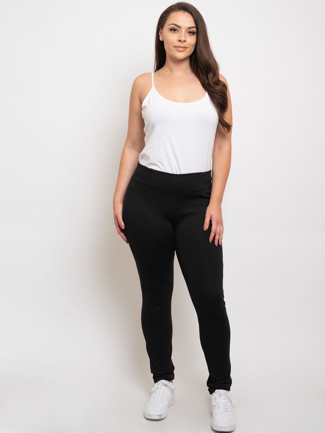 PLUS SIZE BLACK PONTIE PANTS