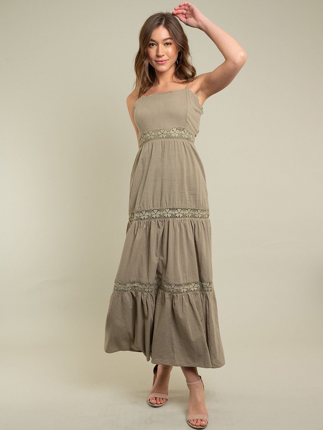 WOMEN'S MAXI EMBROIDERY DRESS