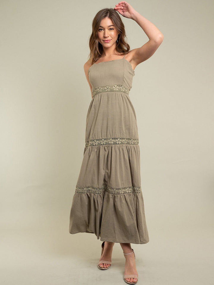 WOMEN'S MAXI EMBROIDERY DRESS
