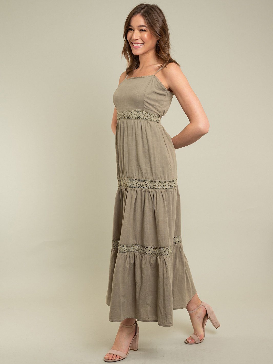 WOMEN'S MAXI EMBROIDERY DRESS
