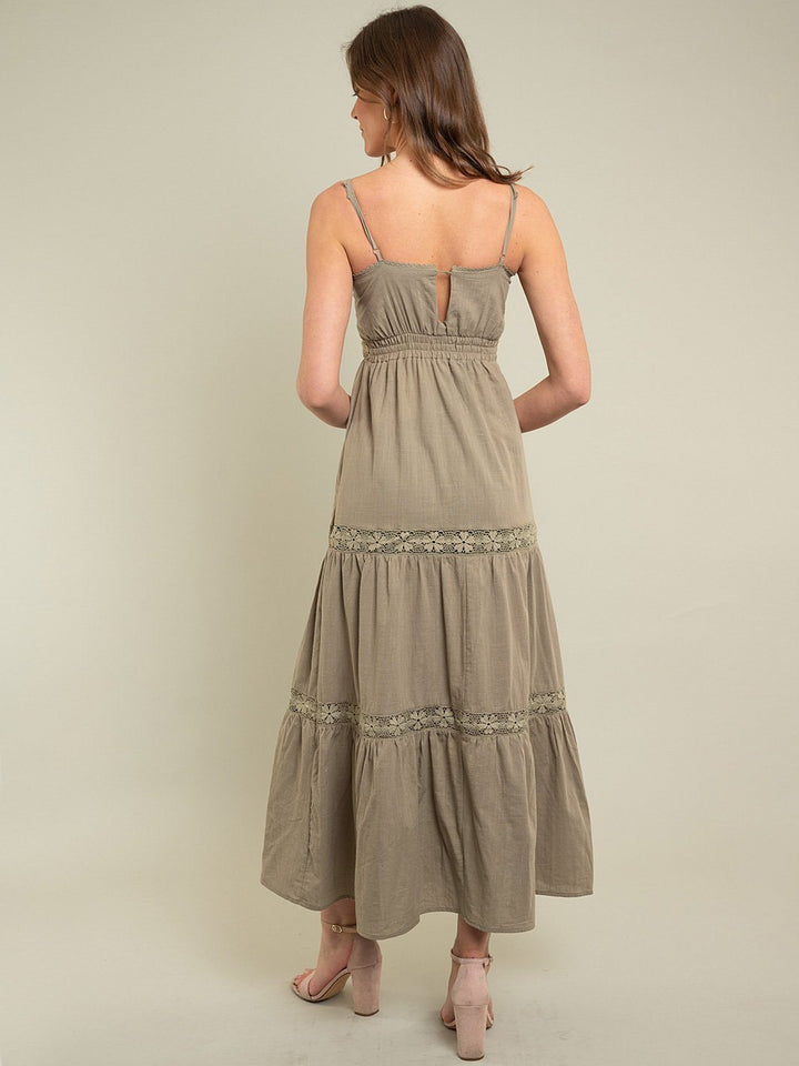 WOMEN'S MAXI EMBROIDERY DRESS