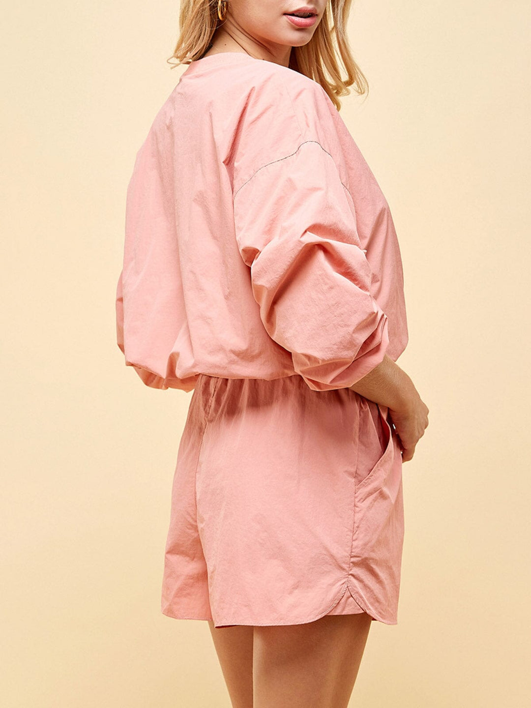 WOMEN'S LONG SLEEVE TOP & SHORTS 2PC SET