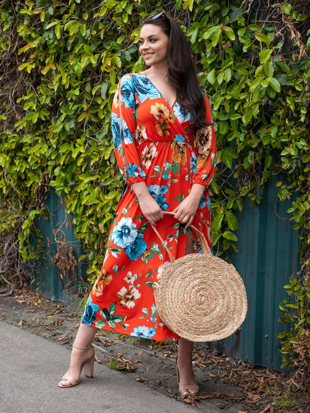 PLUS SIZE FLORAL MAXI DRESS