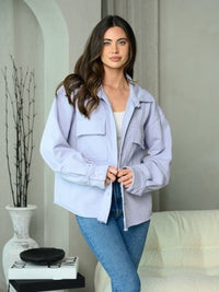 WOMEN'S LONG SLEEVE BUTTON CLOSURE JACKET