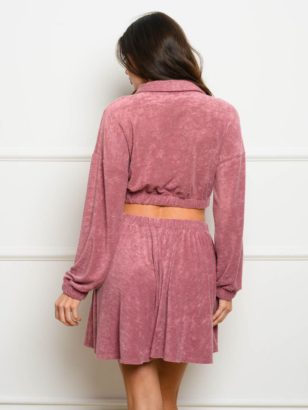 WOMEN'S 2PC. SOLID SKIRT SET