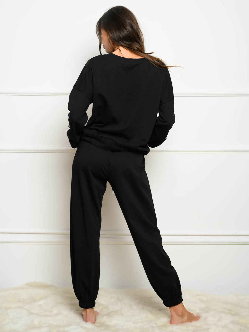 WOMEN'S MULTI COLOR LIGHTNING BOLT PRINT 2PC. JOGGER SET